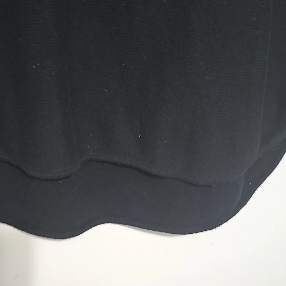 Michael Kors Black L9ng Sleeve Sweater Sz Large Gold Zipper In Back Extra Long - Picture 2 of 6